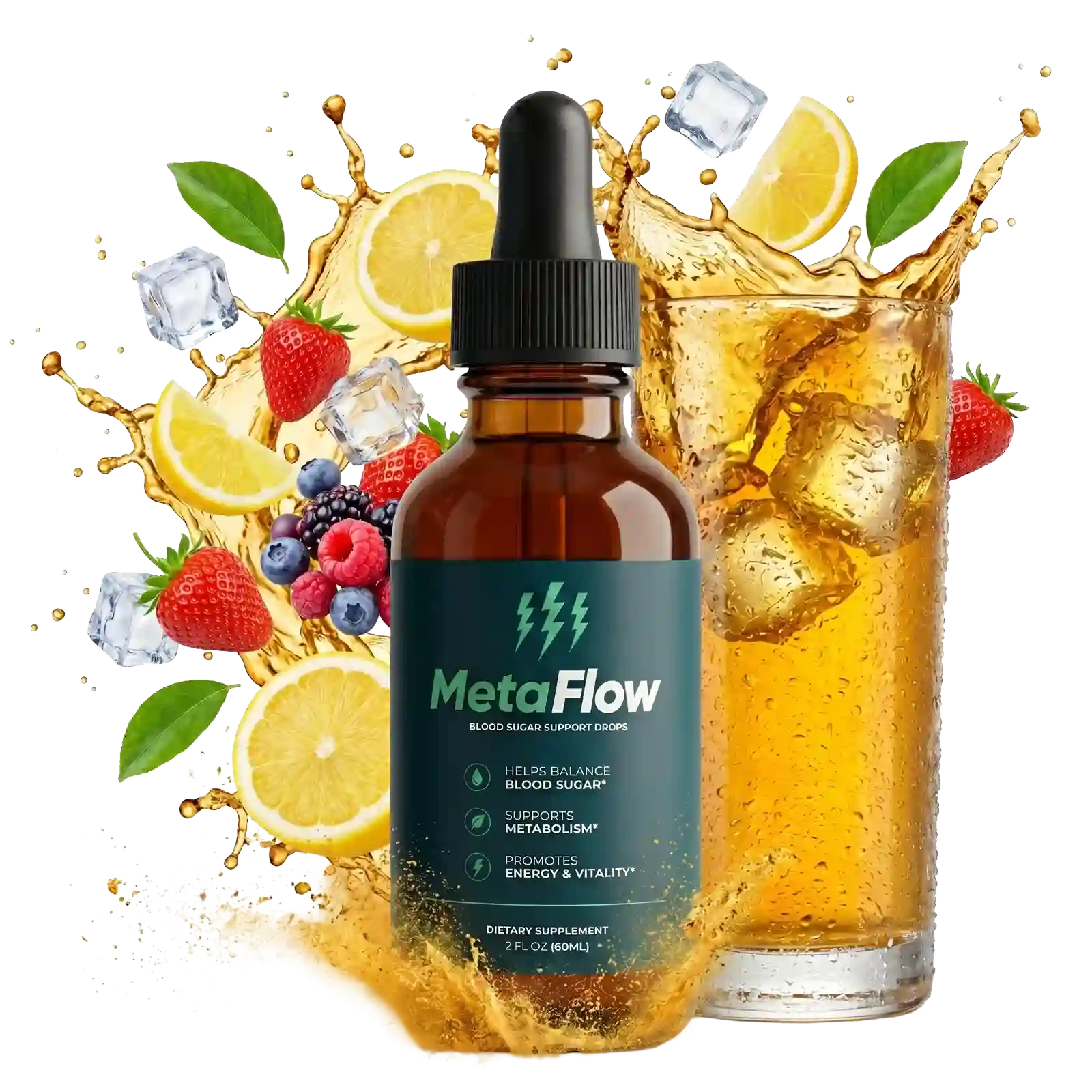 MetaFlow wellness support liquid drops bottle